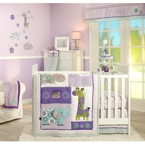 Baby S First By Nemcor Plum Owl 4 Piece Crib Bedding Set Walmart
