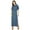 Navy Blue, variant on Bimba Women Long Maxi Day Dress Rayon Gown With Side Slit Summer Clothing