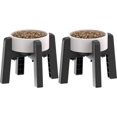 thumbnail image 1 of Support de Bol pour Chien avec Largeur Réglable [Lot de 2, Support Seulement], Bol Surélevé pour Eau et Nourriture pour Animaux de Compagnie de Taille Moyenne, Bol Surélevé Stable et Antidérapant, 1 of 7