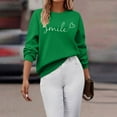 thumbnail image 4 of oqasdz Sweatshirt for Women Home Workout Long Sleeve O Neck Pullover Top with Letter Printed Holiday Durable Soft Casual Dailywear, 4 of 6