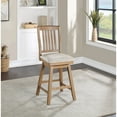 thumbnail image 3 of Mission Back Indoor Dining Room Swivel Stool Natural Bar Height - 29-32 in., 3 of 4