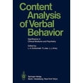 thumbnail image 1 of Analyse de Contenu du Comportement Verbal: Signification en Médecine Clinique et en Psychiatrie, 1 of 1