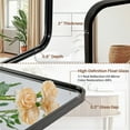 thumbnail image 5 of Blorly Black Bathroom Vanity Mirror for Wall, 22x30 Inch Metal Frame Wall Mirror Farmhouse Rectangle, Anti-Rust, Tempered Glass, Hangs Horizontally or Vertically, 5 of 9