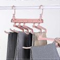 thumbnail image 4 of 2025 Multifunctional Folding Trouser Rack Telescopic Multi-Layer Trouser Storage Tool 33 25.5cm (Gray), 4 of 5