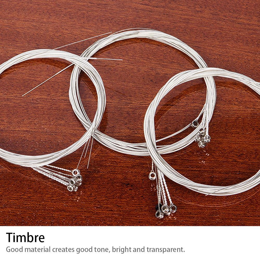 Jenny Watson 6Pcs Guitar Strings Set for Acoustic Guitar Replacement Steel String Accessories for Beginners Performers W0E6