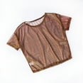 thumbnail image 4 of Douhoow Women Mesh Sheer T-Shirt Short Sleeve Perspective Top See-through Tee, 4 of 6