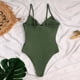 thumbnail image 5 of Traje de baño de una pieza para mujer, conjuntos de bikini para mujer, conjunto de bikini de moda para mujer, traje de baño de dos piezas relleno sólido, ropa de playa para mujer, 5 of 6