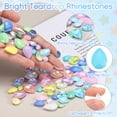 thumbnail image 3 of 100 Pcs 6 x 8mm Teardrop Rhinestones Pointed Back Glass Rhinestone Crystal Beads Gems for Crafts DIY Dress Jewelry Shoes Sewing Art Embellishments, Light Green, 3 of 6