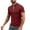 Red, variant on ZCFZJW Mens Quarter-Zip Mock Neck Polo Shirts Trendy Solid Color Basic Slim Fit Short Sleeve Athletic T-Shirt Henley Shirt Army Green XXL