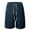 A-Navy31, variant on FINALGANG Simple Shorts For Men Solid Color Labeling Corduroy Drawstring Shorts With Pockets Comfort Daily Wear