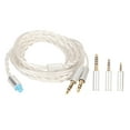 thumbnail image 2 of Headphone Replacement Cord, Professional 3 In 1 Lossless Sound Elegant 3.9ft 3.5mm Headphone Replacement Cable Silver  For Z7M2 For D7200 For Z1R For HE400se, 2 of 8