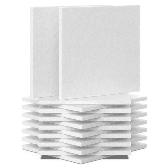 BXI Absorbeur de Son, 12 X 12 X 3/8 Pouces 16 Pcs Panneau d'Absorption Acoustique Haute Densité, Panneaux d'Absorption de Son Réduisent l'Écho Réverbération
