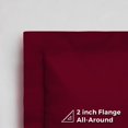 thumbnail image 4 of Burgundy Pillow Sham, Queen Size Pillow Cover Decorative Maroon Tailored Pillowcase Set of 2 By Blissford, 4 of 6