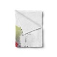 thumbnail image 2 of Vintage Soft Flannel Fleece Blanket, Girl with Red Shawl on the Street with Lanterns Sixties Trends Retro Style Glamour, Cozy Plush for Indoor and Outdoor Use, 50" x 70", Multicolor, by Ambesonne, 2 of 5