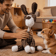 thumbnail image 7 of Indestructible Dog toys,Squeaky Chew Toy Durable Plush Dog Toys for Aggressive Chewers,Chew-resistant, for Small Medium Large Dogs Puppy Teething Toys 10.04" F, 7 of 7