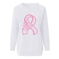 thumbnail image 4 of Wowcloth Women's Oversized Pullover Sweatshirt - Breast Cancer Awareness Printed Round Neck Top for Casual Wear & Comfort Fit, 4 of 6