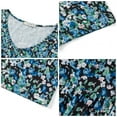 thumbnail image 6 of UVN Womens Blouses Summer V Neck Shirts Ladies Short Sleeve Casual Pleated Floral Tunic Tops, 6 of 9