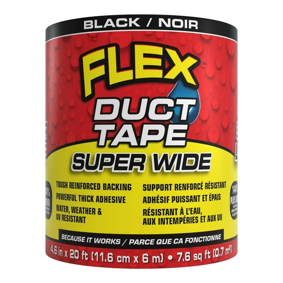 Flex Duct Tape Black Canadian 4.60” x 20’