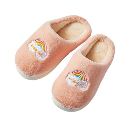 

Warm Non-slip Cotton Slippers For Children Home Wear Shoes Girls Boys