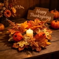 thumbnail image 5 of Eolstice Halloween Door Wreath, Maple Leaves Garland Fall Winter Decoration, Christmas Thanksgiving Home Ornament, Front Door Decor, Holiday Wreath, 5 of 6