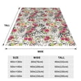 thumbnail image 3 of Honeii Roses Mixed Zebra Print Fleece Blanket - Throw Blanket for Bed, Sofa, Couch, Camping, and Travel , Microplush Ultra Soft Warm Blanket-40"x30", 3 of 7
