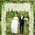 thumbnail image 5 of Wisteria Hanging Flowers, 3.6 Feet Wisteria Artificial Flowers, Wisteria Garland with 3D Butterfly, Hanging Vines for Brdroom Wedding Home Party Wall Decor (White & Purple), 5 of 5