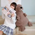 thumbnail image 4 of Peluches de animales bonitos de 35 a 70cm, muñecos de peluche de hipopótamo suave, oso Polar, Husky, marmota, regalos de navidad Kawaii990, 4 of 5