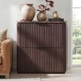 thumbnail image 6 of Hvoonc 24" Tall 2 Drawer Fluted Walnut Nightstands for Bedroom Set of 2, Faux Marble Top Gold Handles Bedside Table Modern Furniture, 6 of 6