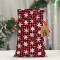thumbnail image 4 of Fuzoiu Snowflake red plaid Print Christmas Gift Bag,Burlap Gift Bag with Drawstring Closure & Hang Tag,Perfect for Holidays, Birthdays, and Special Occasions-Medium, 4 of 7