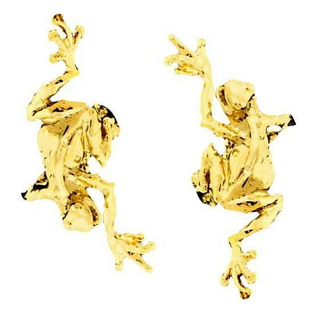 Vermeil Tree - Gold Vermeil Left And Right Climbing Tree Frog Ear Cuff Wrap Set