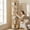 Wood, variant on CQSXDA 6 Tier Rotating Bookshelf Tower With Wheels Solid Wood Design 360 Degree Display for Small Spaces And Corner Areas, Wood