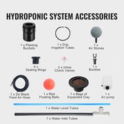 KFFKFF DWC Hydroponics Setup, Includes Air Pump, Air Stone, Water Level Indicator, and Drip Irrigation Kit, 5-Gallon Capacity for Growing Leafy Greens (1 Bucket + Drip System)