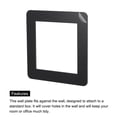 thumbnail image 4 of Interruptor Envolvente Placa Pared Panel Decoración Único Grupo Acrílico Negro 126mm x 126mm para Hogar Oficina Paquete de 3, 4 of 5