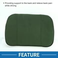 thumbnail image 3 of Conjunto de Almohadas de Soporte Lumbar y Cojín de Cabeza para Automóvil Unique Bargains 30x41x9cm Verde 1 Pc, 3 of 6
