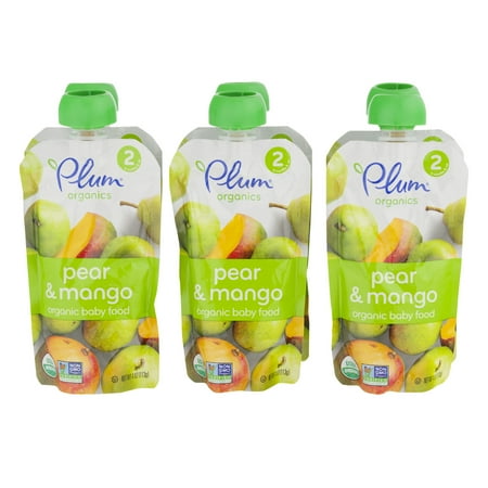 Stage 2 Plum Organics Pear & Mango 6PK