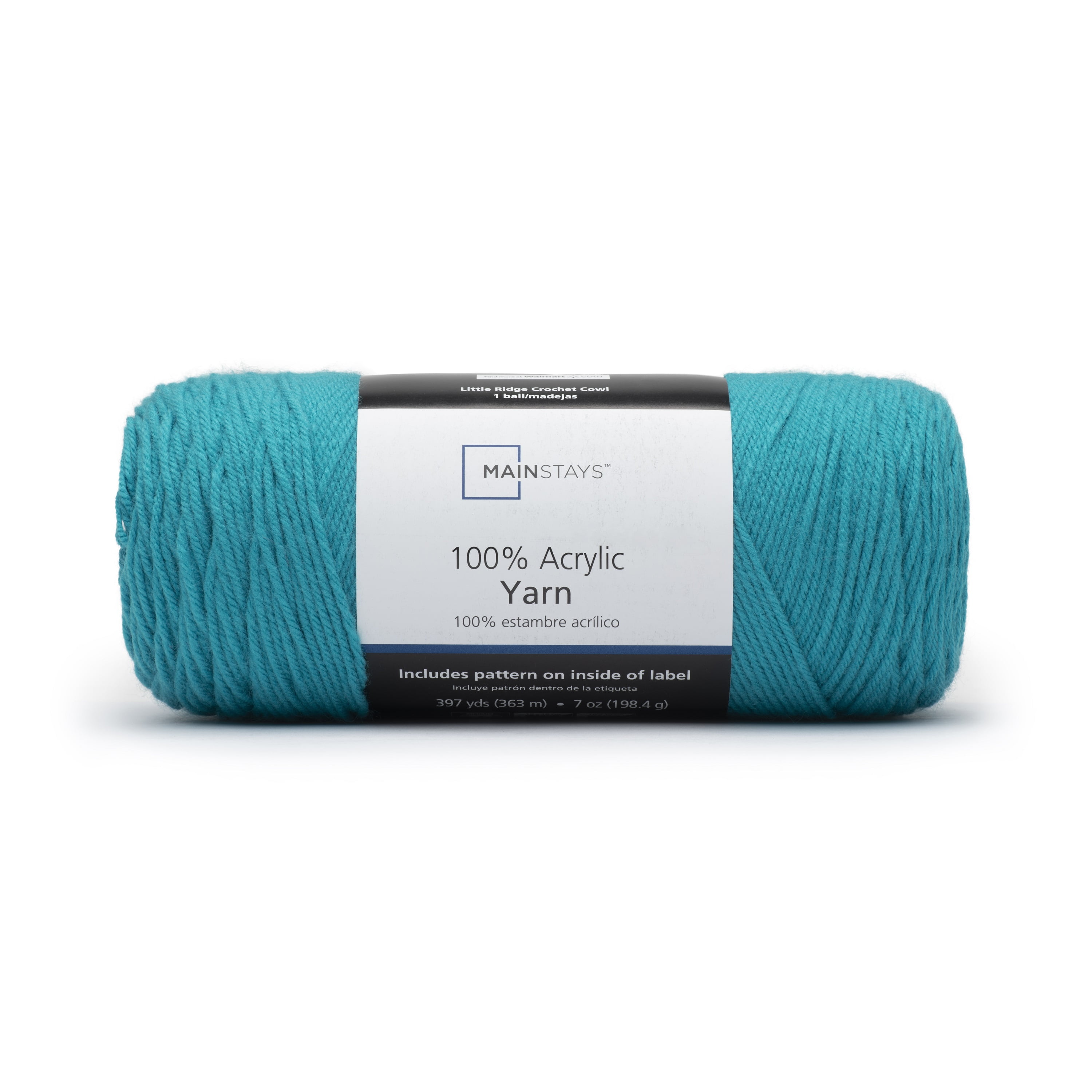 Mainstays 100 Acrylic Yarn 7 oz, Medium, Teal