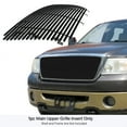 thumbnail image 3 of APS Premium Stainless Steel Black 8x6 Horizontal Billet Grille Insert Compatible with Ford F-150 2004-2008 Main Upper N19-J06258F, 3 of 7