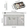 thumbnail image 3 of JIALIOU Nylon Trifold Card Wallet with ID Window Zipper Pocket for Men Women Teen Happy Snowman with Colorful Lights, 3 of 7