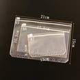 thumbnail image 3 of Langgg A5 A6 A7 PVC Transparent File Card Storage Bag Zipper Case Organizer for Notebook, 3 of 5