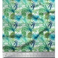 thumbnail image 1 of Soimoi Polyester Crepe Fabric Tropical Leaves Decor Fabric Printed Yard 42 Inch Wide, 1 of 5