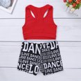 thumbnail image 4 of inhzoy Kids Girls Basic 2 Piece Active Outfit Racer Back Crop Top and Shorts Set for Gymnastics Dancing Workout Red S, 4 of 7