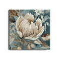 thumbnail image 2 of 3 Piece Lotus Flower Canvas Wall Art for Living Room White and Indigo Blue Floral Picture Wall Decor for Dining Room Bedroom Bathroom Kitchen Print Painting for Home Decorations., 2 of 3