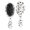 Cow and Cloud White Pattern, variant on Cow and Cloud White Pattern Brush, Detangling Hair Brush, Scalp Massage Hair Comb, PP Material Gifts for Daily Hair Care