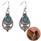 thumbnail image 5 of Pendientes para mujer, regalos para mujer, estilo bohemio europeo y de moda, pendientes de moda con colgante hueco de turquesa., 5 of 5