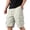 Beige, variant on Zimjoy Men's Cargo Shorts Relaxed Durable Twill Work Shorts Elastic Drawstring Bermuda with Two Side Zip Pockets, Black L