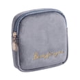 thumbnail image 2 of Bolsa de almacenamiento de toallas sanitarias Bolsa para el primer período de menstruación femenina, flocada, duradera, fácil de usar Bolsa de período gris Yinane Bolsa de período portátil, 2 of 8