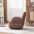 thumbnail image 2 of S-HOME Striped Fabric Armrest Swivel Chair in Elegant Sand-Rimmed Design, Perfect for Bedroom and Stylish Living Spaces, 2 of 12