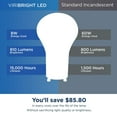 thumbnail image 5 of Viribright 60-Watt EQ Replacement A19 GU24 General Purpose LED Light Bulb, 4000K Cool White (6-Pack), 5 of 5