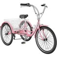 thumbnail image 2 of MOONCOOL Adult Tricycles 7 Speed, 24/26 inch 3 Wheel Bikes, Three-Wheeled Bicycles Cruise Trike with Shopping Basket for Seniors, Women, Men, 2 of 9