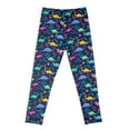 thumbnail image 1 of MIASHUI Girls Colorful Printed Leggings Ankle Length Tights Stretchy Soft Pants,Blue,8-9 Years, 1 of 4